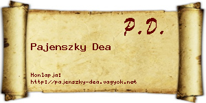 Pajenszky Dea névjegykártya